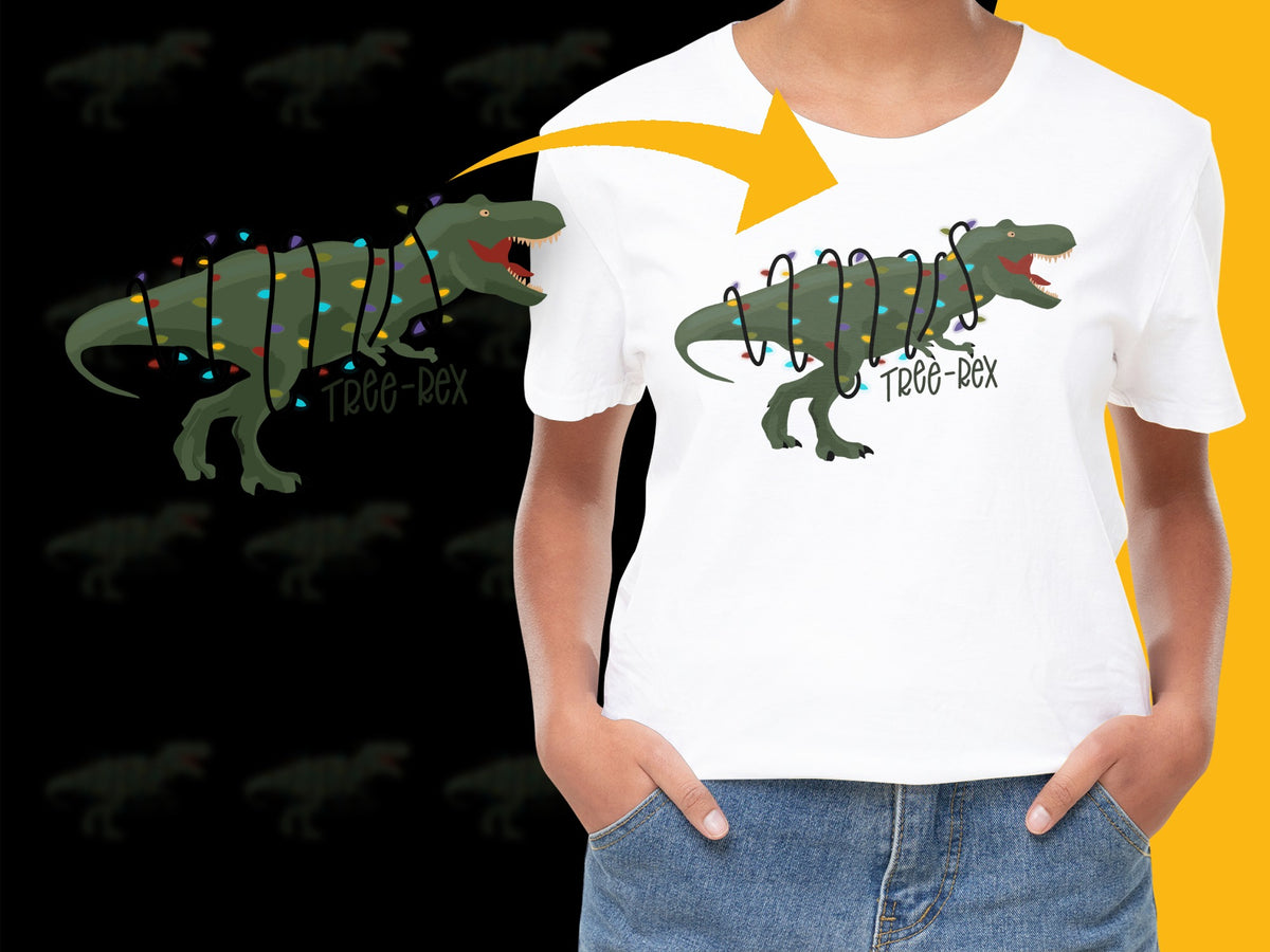Kids Dinosaur T-Shirt, Colorful T-Rex Graphic Tee, Fun Prehistoric Animal Shirt, Boys Girls Casual Top
