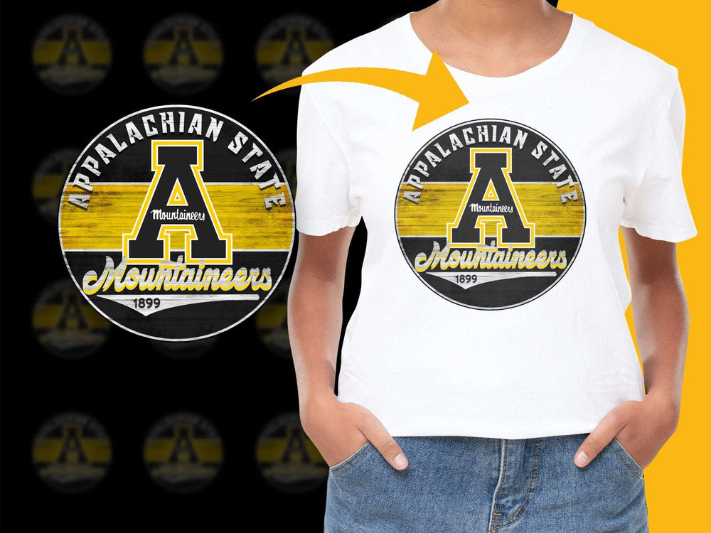 Appalachian State Mountaineers Logo T-Shirt, College Sports Apparel, Fan Gear, Unisex Cotton Tee