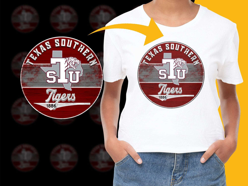 Texas Southern University Tigers Logo T-Shirt, Vintage College Apparel, Casual Sports Tee, Unisex Graphic Shirt
