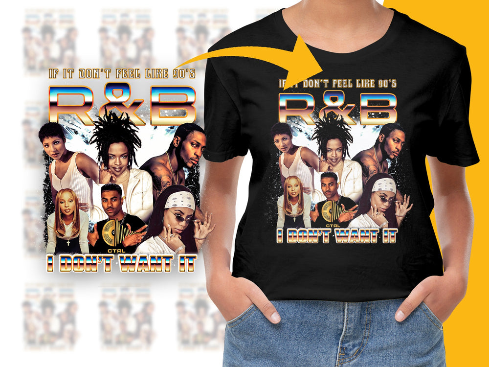 90s RandB Music Legends Graphic T-Shirt, Vintage Style Cotton Tee, Unisex Hip Hop Shirt