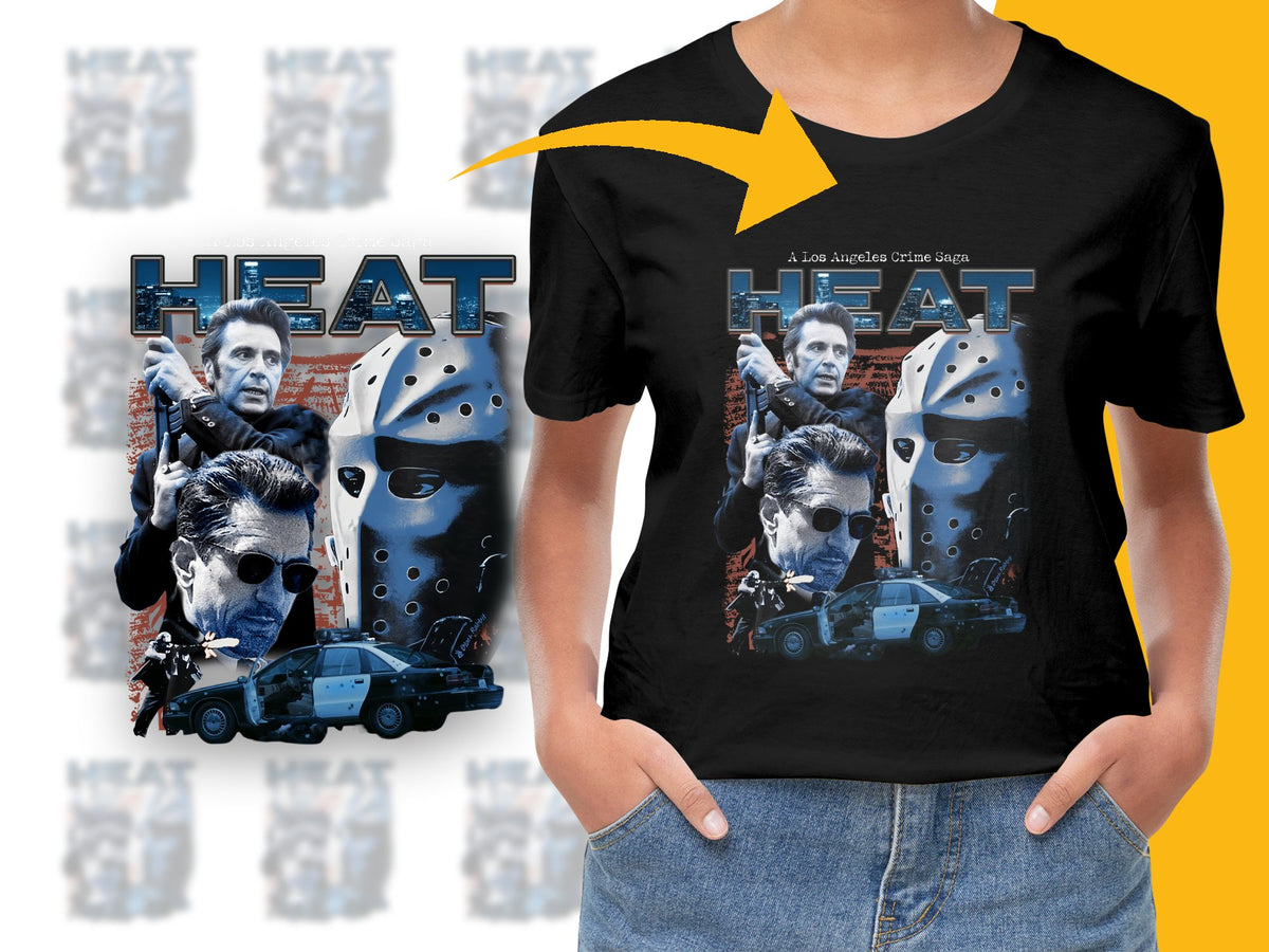 Vintage Heat Movie T-Shirt, Classic Film Graphic Tee, Retro Los Angeles Crime Saga Top, Collector's Item