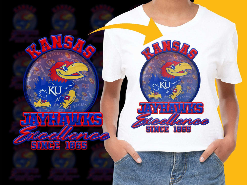 Kansas Jayhawks T-Shirt, Vintage College Team Apparel, Retro Graphic Tee, Excellence Since 1865, Sports Fan Gift