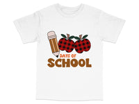 Load image into Gallery viewer, 100 Days of School T-Shirt, Teacher Gift, Apple and Pencil Graphic Tee, Buffalo Plaid Apples, Unisex Kids&#39; Shirt
