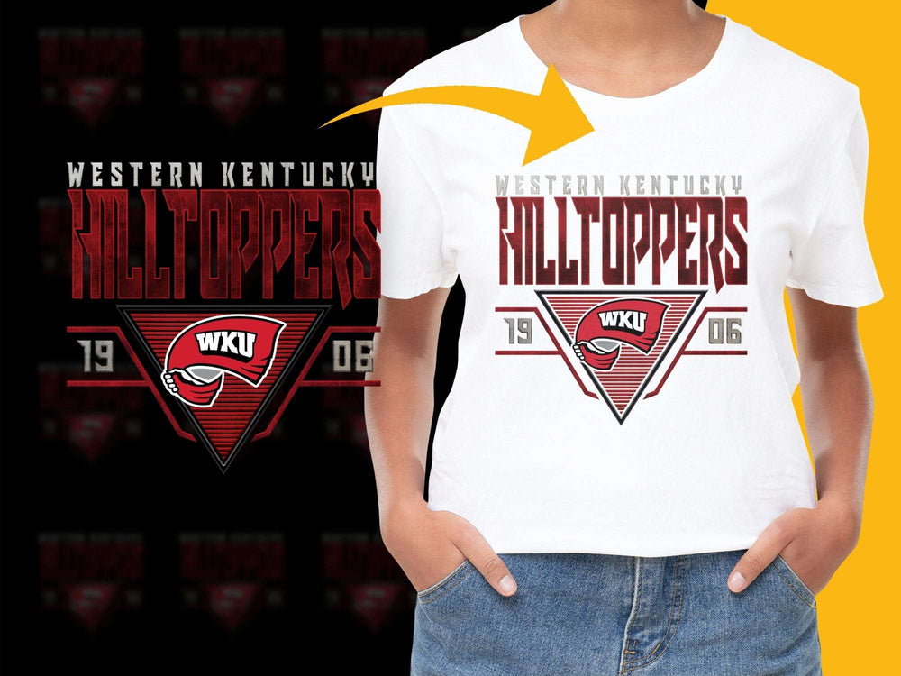 Western Kentucky Hilltoppers Graphic T-Shirt, College Sports Apparel, Fan Gear 2023, Youth and Adult Sizes