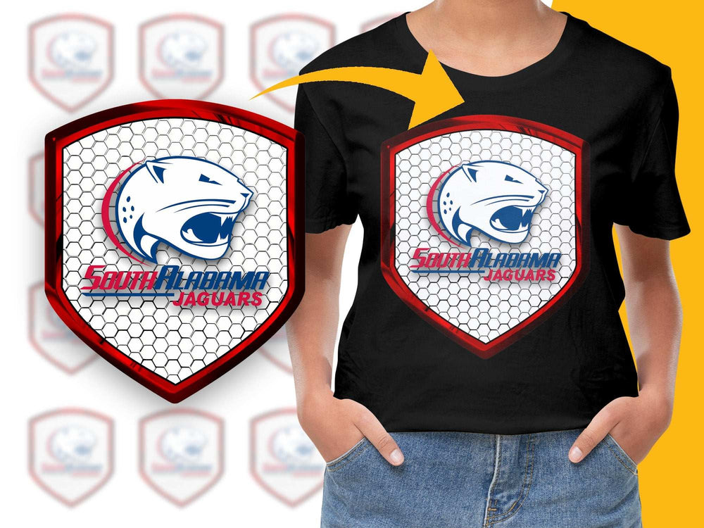South Alabama Jaguars Graphic T-Shirt, College Team Sports Tee, Fan Apparel, Stylish Casual Wear