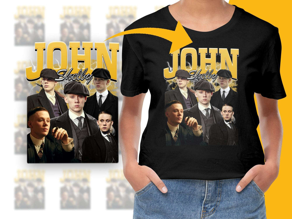 Vintage Inspired Peaky Blinders T-Shirt, John Shelby Graphic Tee, Fan Merchandise, Gift Idea