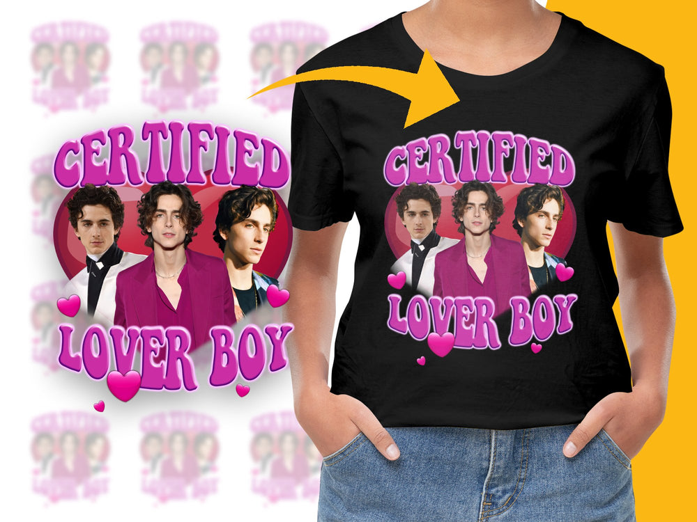 Certified Lover Boy T-Shirt, Trendy Pop Art Style, Graphic Tee for Fans, Unique Gift Idea