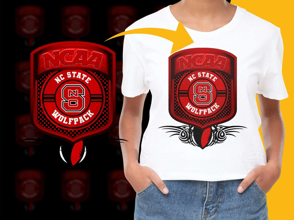 NCAA NC State Wolfpack T-Shirt, Red Logo College Merchandise, Sports Fan Apparel