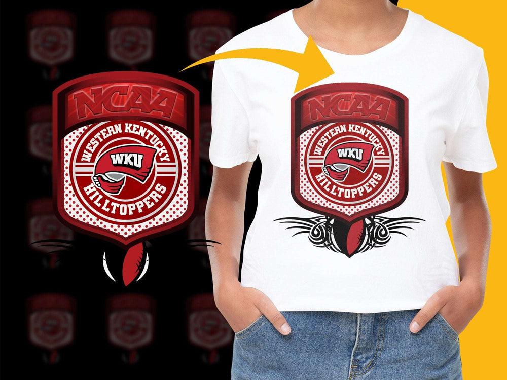Western Kentucky Hilltoppers NCAA Logo T-Shirt, Red and Black Graphic Tee, College Sports Apparel