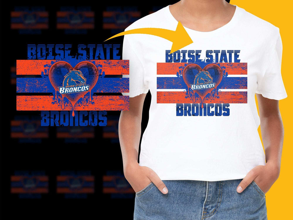 Boise State Broncos Graphic T-Shirt, Vintage College Football Tee, Fan Apparel