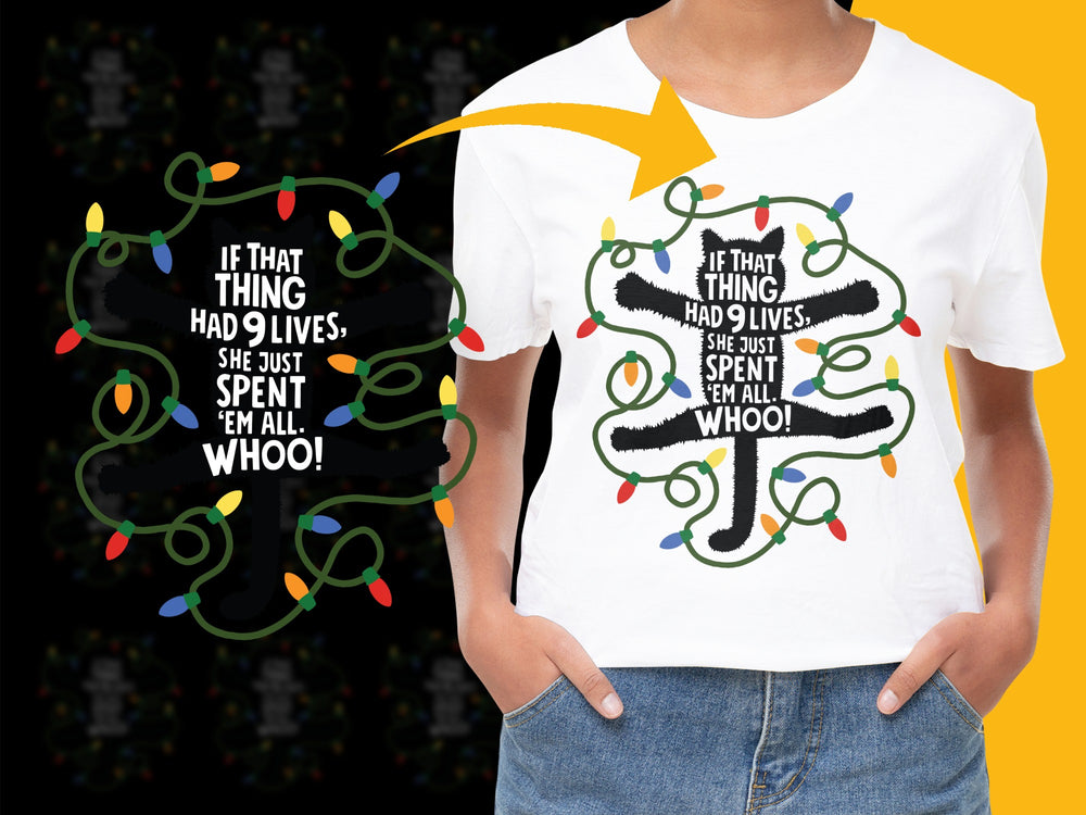 Women's Graphic T-Shirt with Funny Cat Quote, Casual Cotton Tee, Unique Light Design, Perfect Gift for Cat Lovers