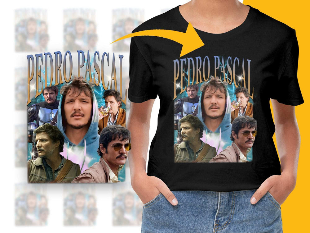 Pedro Pascal Fan T-Shirt, Vintage Graphic Tee, Movie Actor Print Shirt, Gift for Fans