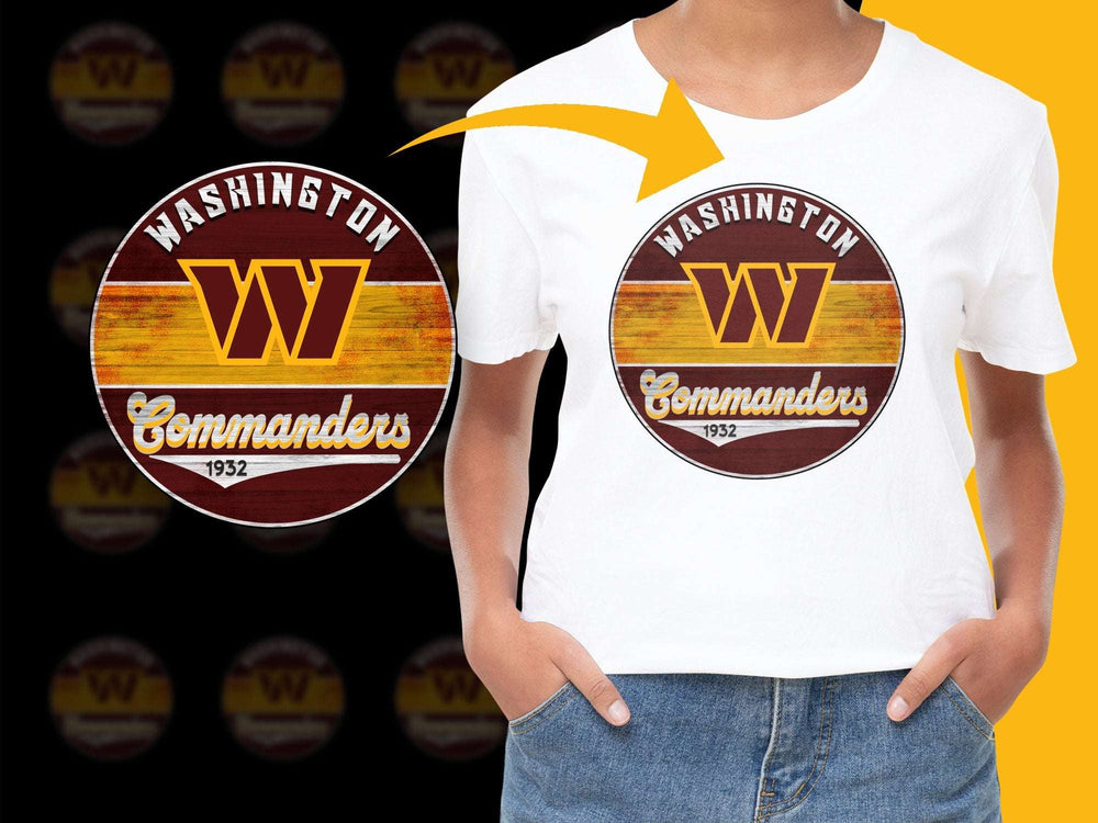 Washington Commanders Vintage Logo T-Shirt, Retro 1932 Sports Tee, Unisex Football Fan Apparel