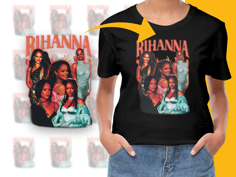 Rihanna Graphic T-Shirt, Vintage Style Pop Icon Tee, Music Artist Fan Merch, Gift for Her