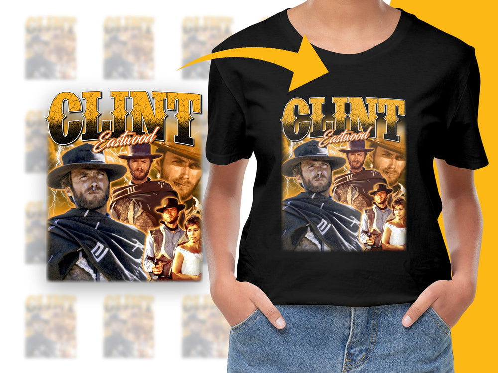 Clint Eastwood Movie T-Shirt, Vintage Western Film Graphic Tee, Classic Cinema Fan Apparel