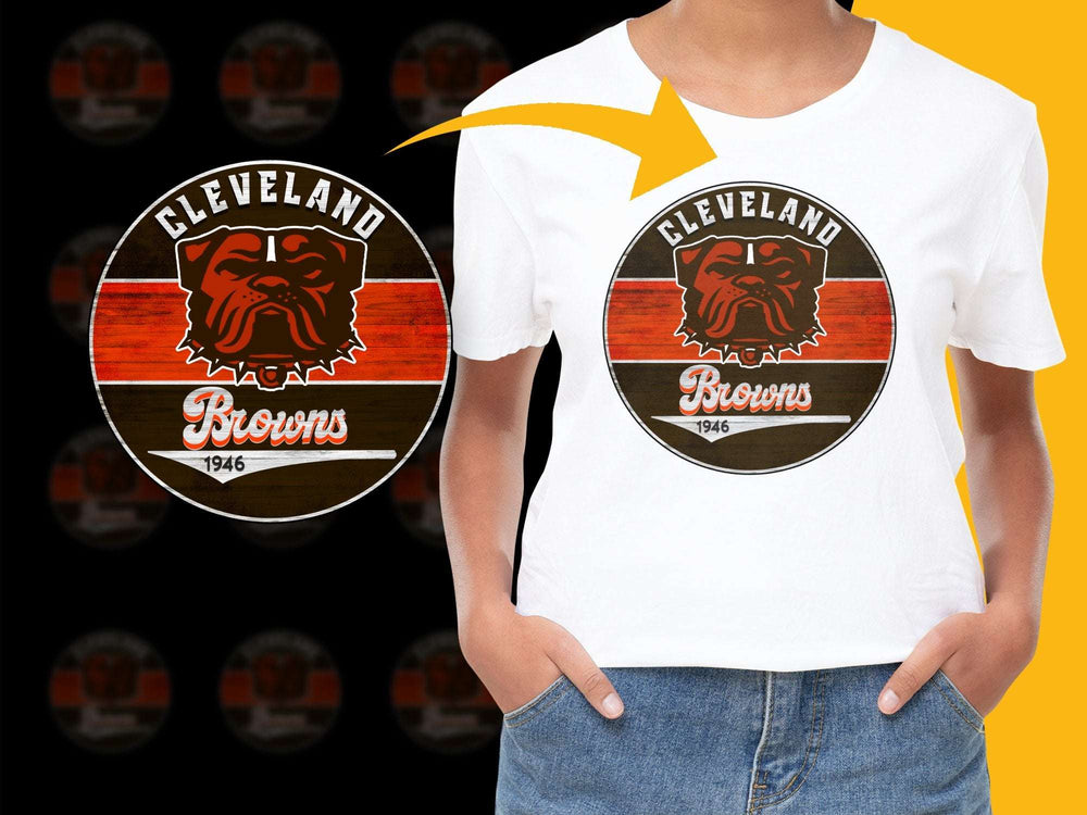 Cleveland Browns Vintage Logo T-Shirt, Classic Team Sports Tee, Unisex NFL Football Shirt
