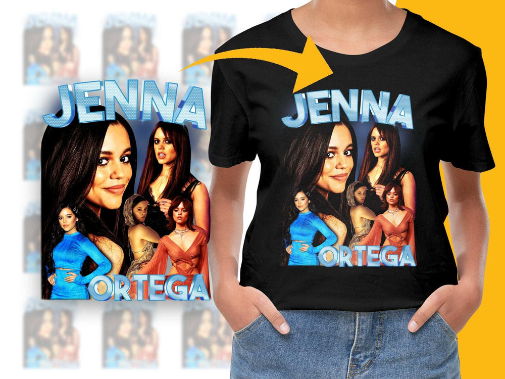 Jenna Ortega Fan T-Shirt, Custom Celebrity Graphic Tee, Unisex Black Cotton Shirt