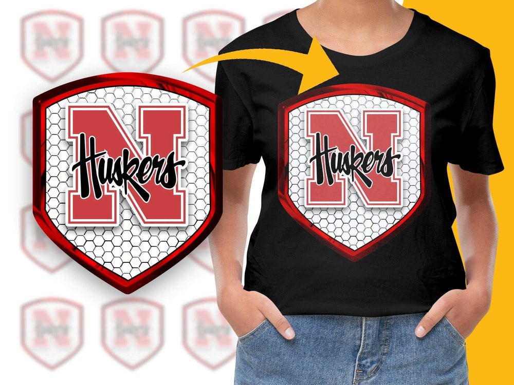 Nebraska Huskers T-Shirt, Vintage Sports Team Graphic Tee, Unisex Black Football Shirt