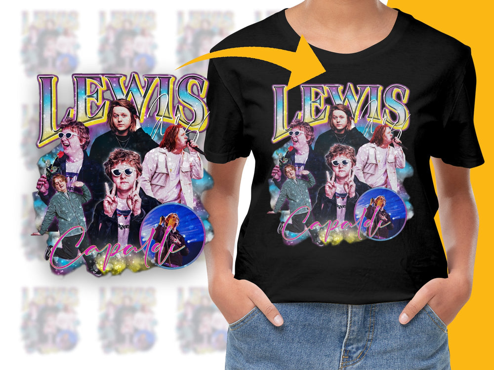 Lewis Capaldi Fan T-Shirt, Retro 90s Graphic Tee, Vintage Style Concert Wear, Music Artist Apparel