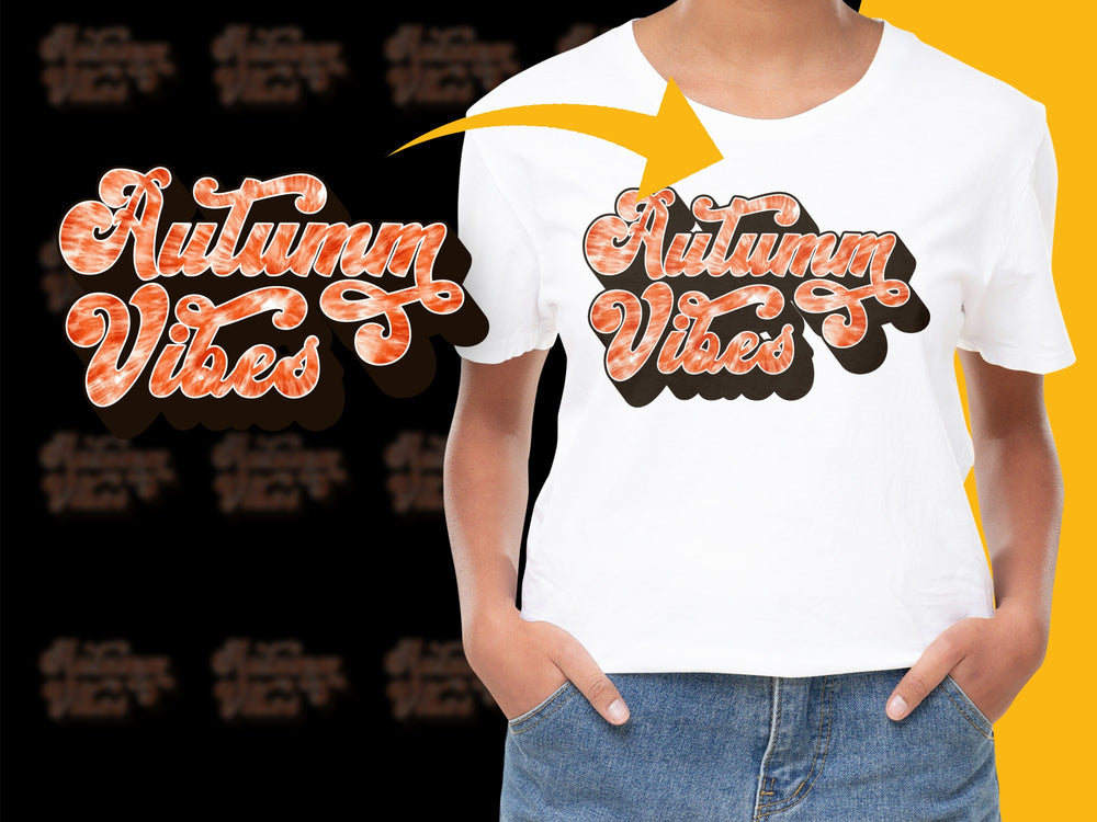 Autumn Vibes Graphic T-Shirt, Fall Season Fashion Top, Orange Text Design, Casual Streetwear, Unisex Tee for All Ages