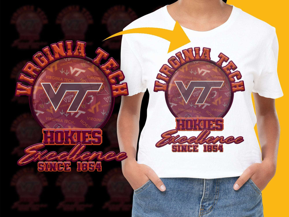 Virginia Tech Hokies T-Shirt, Excellence Since 1854, VT Logo, College Fan Apparel, Unisex Graphic Tee