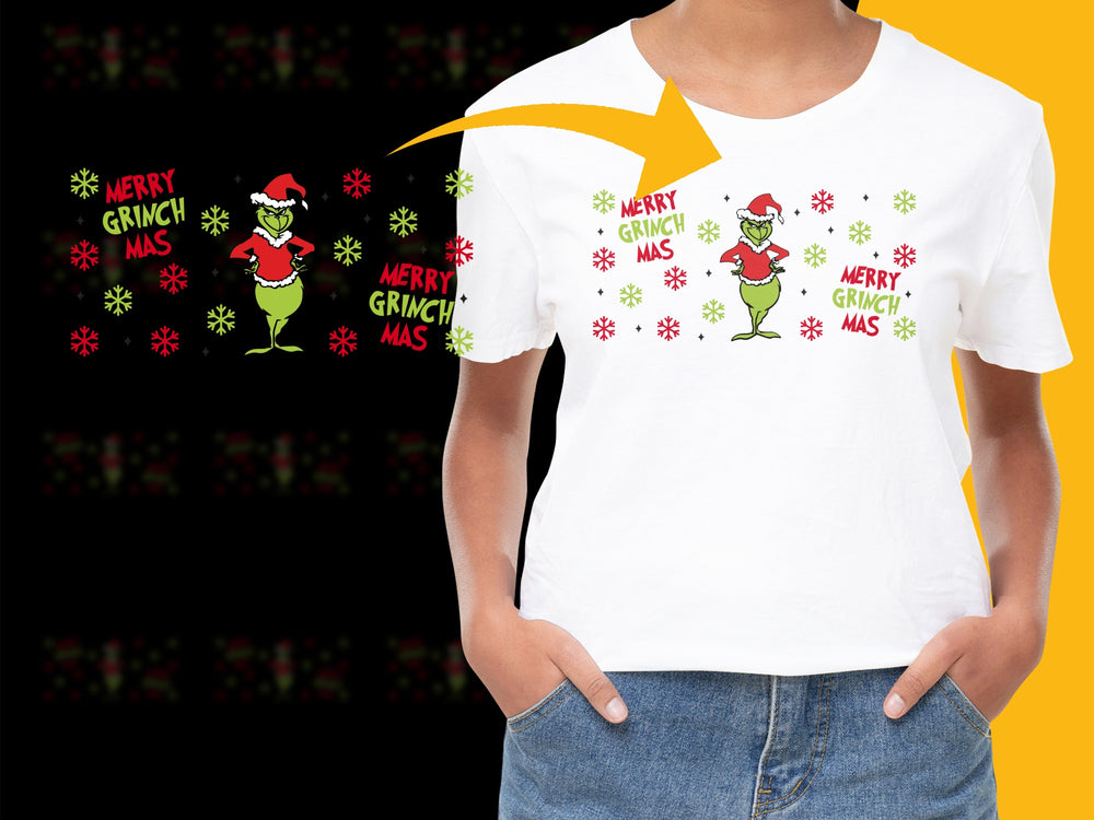 Merry Grinchmas T-Shirt, Funny Christmas Tee, Grinch Holiday Shirt, Festive Winter Apparel for All Ages