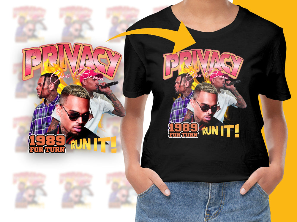 Vintage 1989 Run It! Privacy Chris Brown Inspired Graphic Tee, Retro Style Hip Hop T-Shirt, Fashion Streetwear