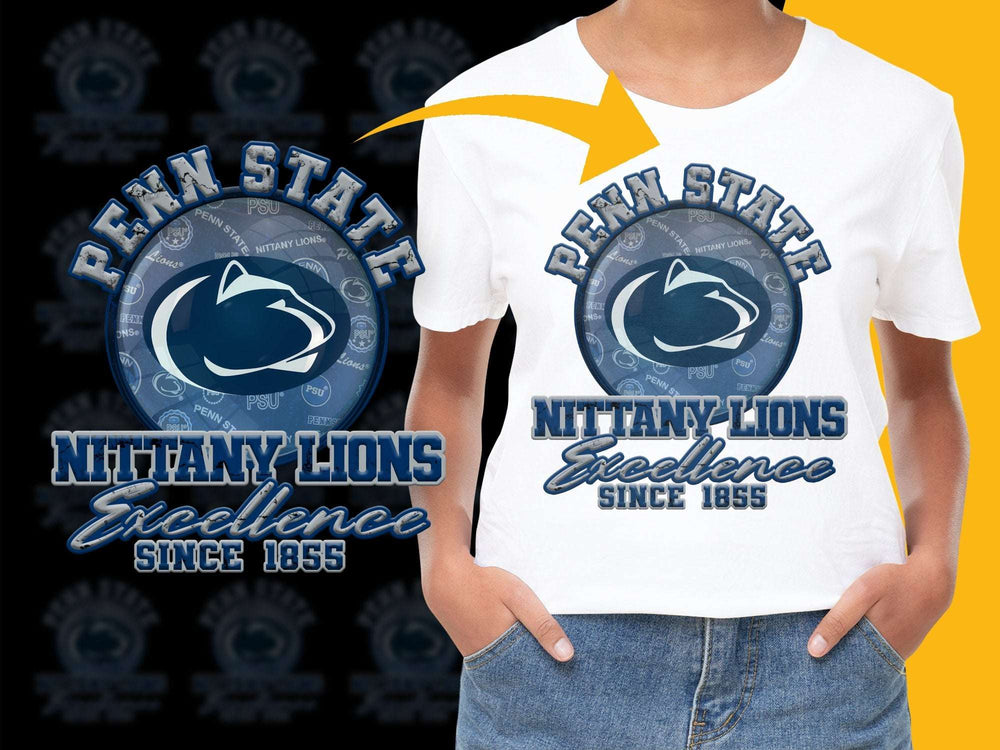 Penn State Nittany Lions T-Shirt, College Fan Gear, Excellence Since 1855 Graphic Tee