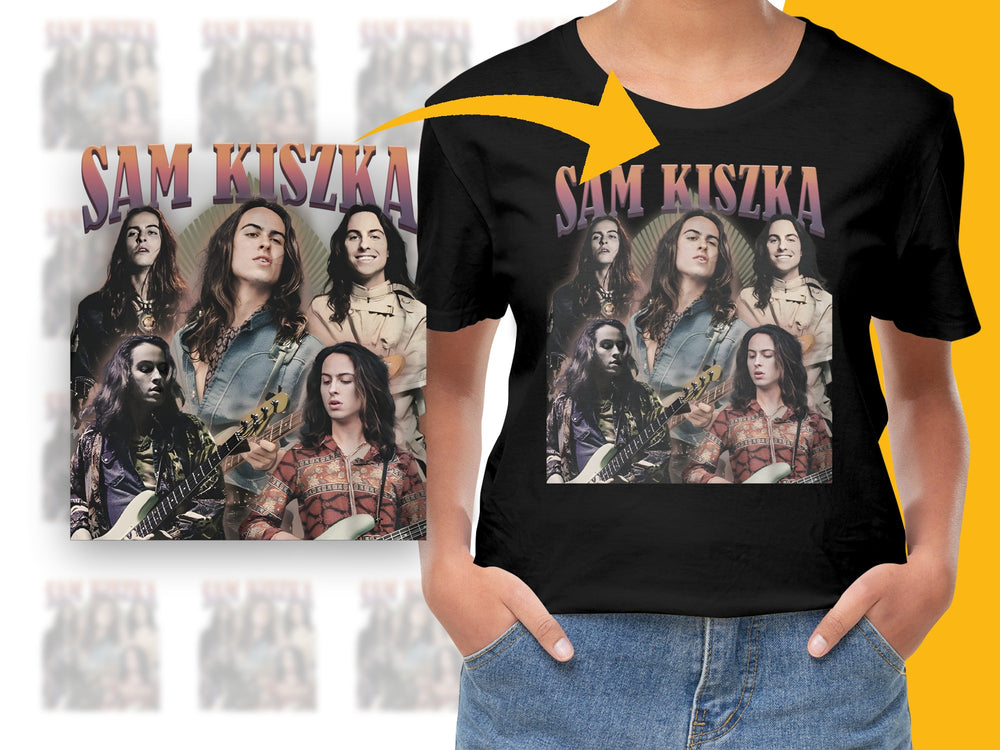 Sam Kiszka Graphic T-Shirt, Vintage Style Band Tee, Music Fan Apparel, Unisex Rock Shirt