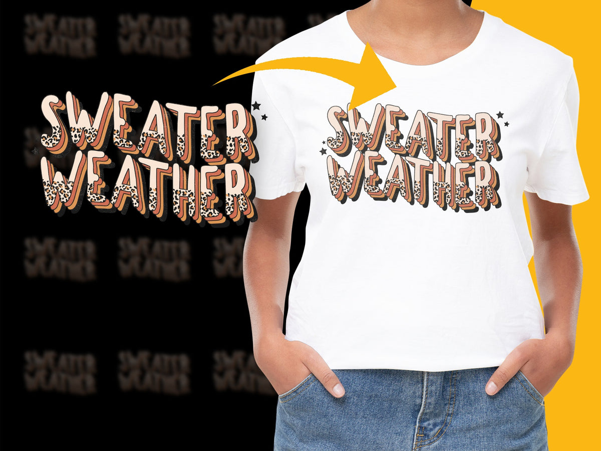 Sweater Weather Graphic T-Shirt, Trendy Fall Fashion Tee, Autumn Casual Style, Unisex Clothing Gift