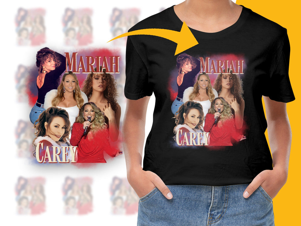 Mariah Carey Graphic T-Shirt, Vintage Style Pop Icon Tee, Music Legend Fan Apparel, Casual Fashion Top
