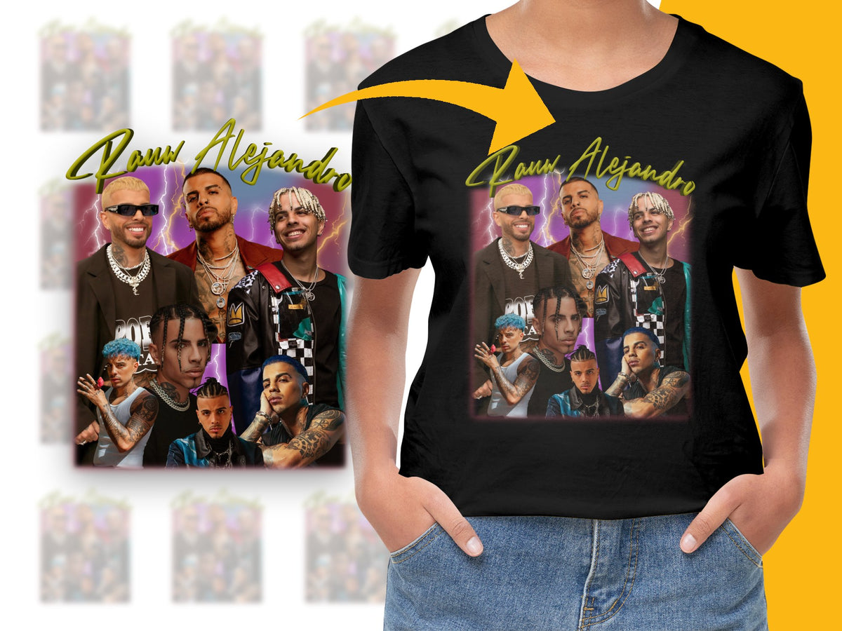 Rauw Alejandro Graphic T-Shirt, Music Artist Inspired Tee, Fashion Urban Streetwear, Unisex Black Cotton Shirt, Trendy Pop Apparel