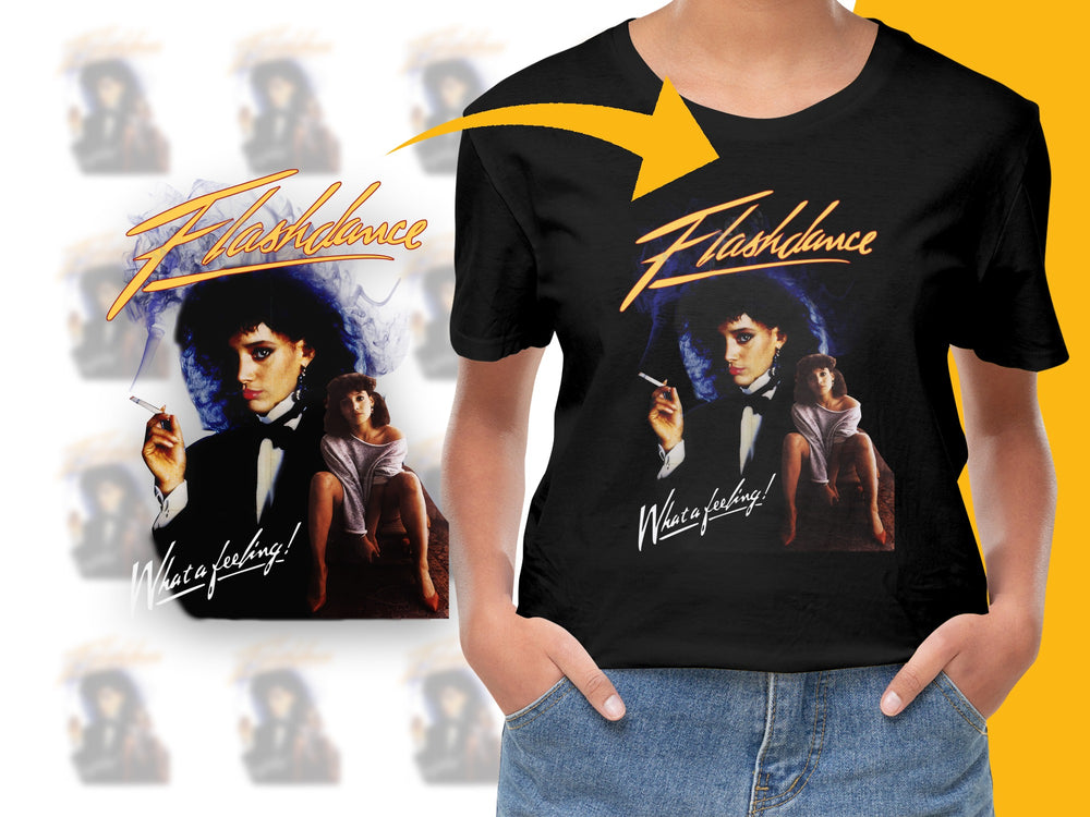 Vintage Flashdance Movie T-Shirt, Retro 80s Film Graphic Tee, Women's Fashion Top, Casual Streetwear, Collector's Item, Gift Idea