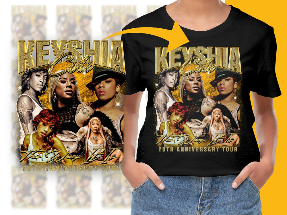Keyshia 20th Anniversary Tour T-Shirt, Vintage Music Artist Concert Tee, Graphic Band Shirt, Collector's Item