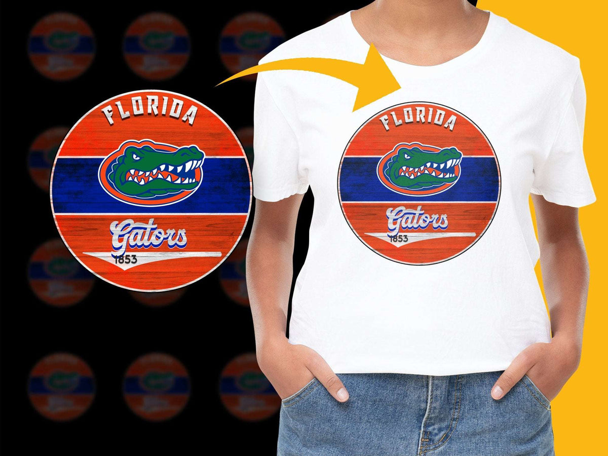 Florida Gators T-Shirt, Vintage Logo Design, College Sports Fan Apparel, Unisex White Tee