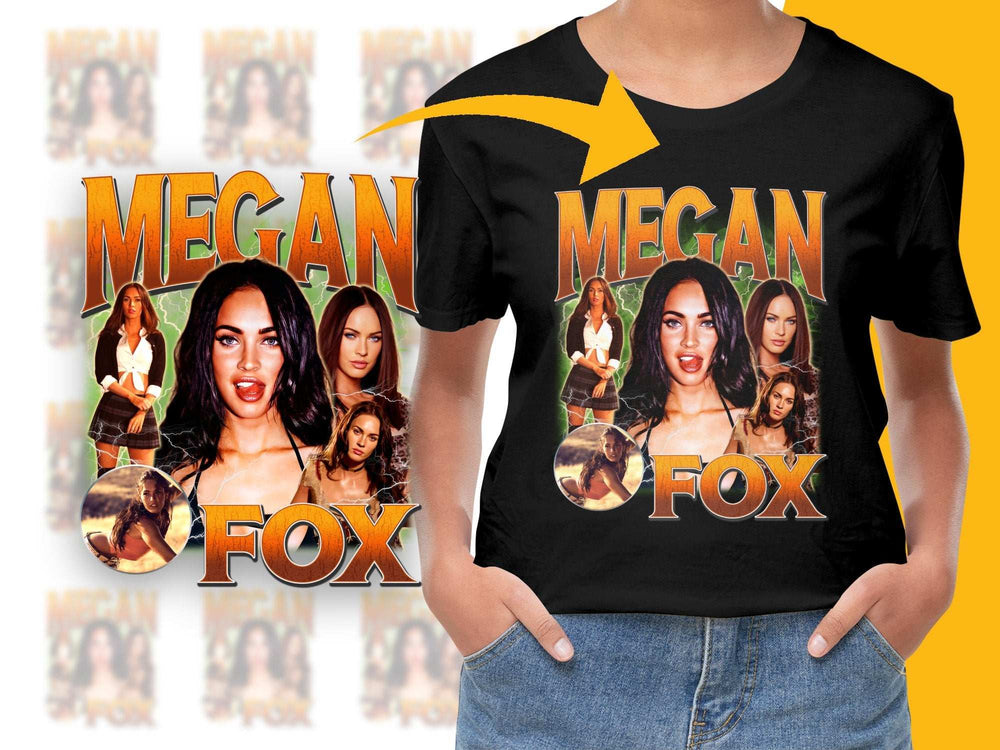 Megan Fox Graphic T-Shirt, Vintage Style Celebrity Tee, Pop Culture Apparel, Fashionable Unisex Top