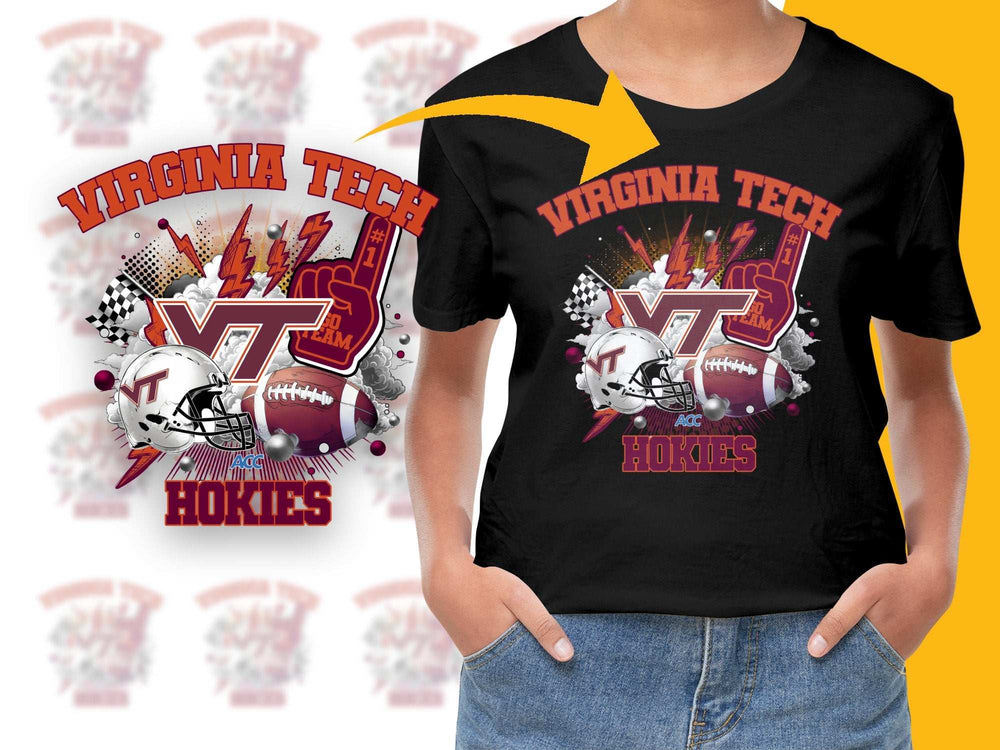 Virginia Tech Hokies T-Shirt, College Football Fan Apparel, Graphic Tee, Sports Fan Gift, Unisex Fashion Shirt