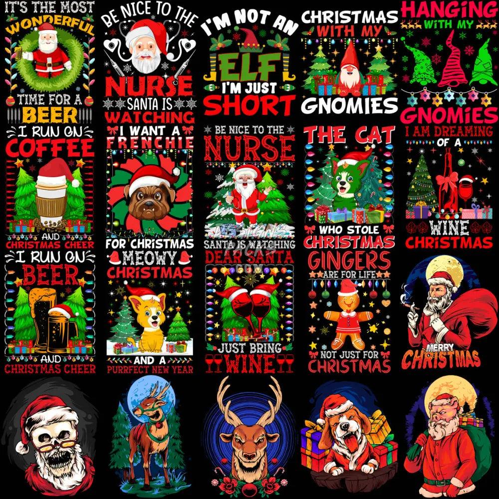 100 Christmas Mixed Niches Designs Bundle Png