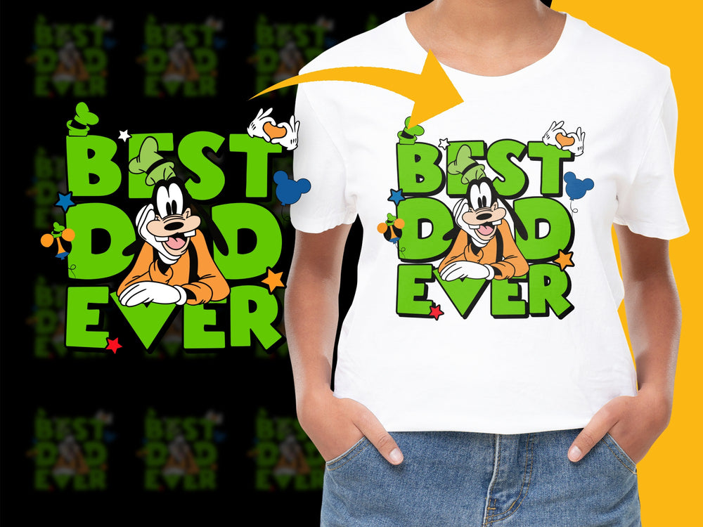Best Dad Ever T-Shirt, Father's Day Gift Comic Style Design, Fun Dad Tee