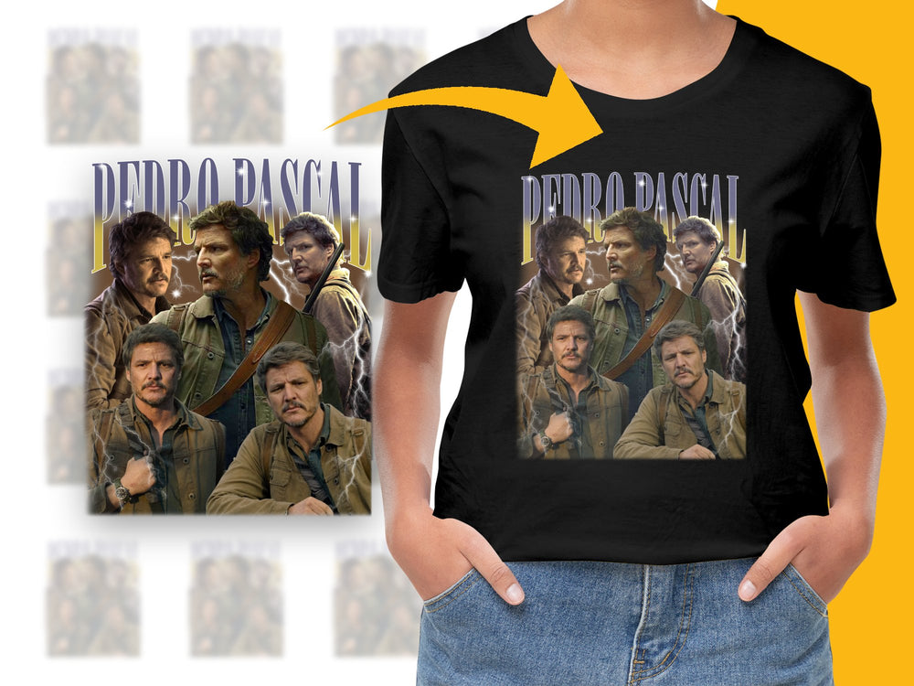 Pedro Pascal Fan T-Shirt, Movie Collage, Graphic Tee, Unisex Adult Clothing, Gift Idea