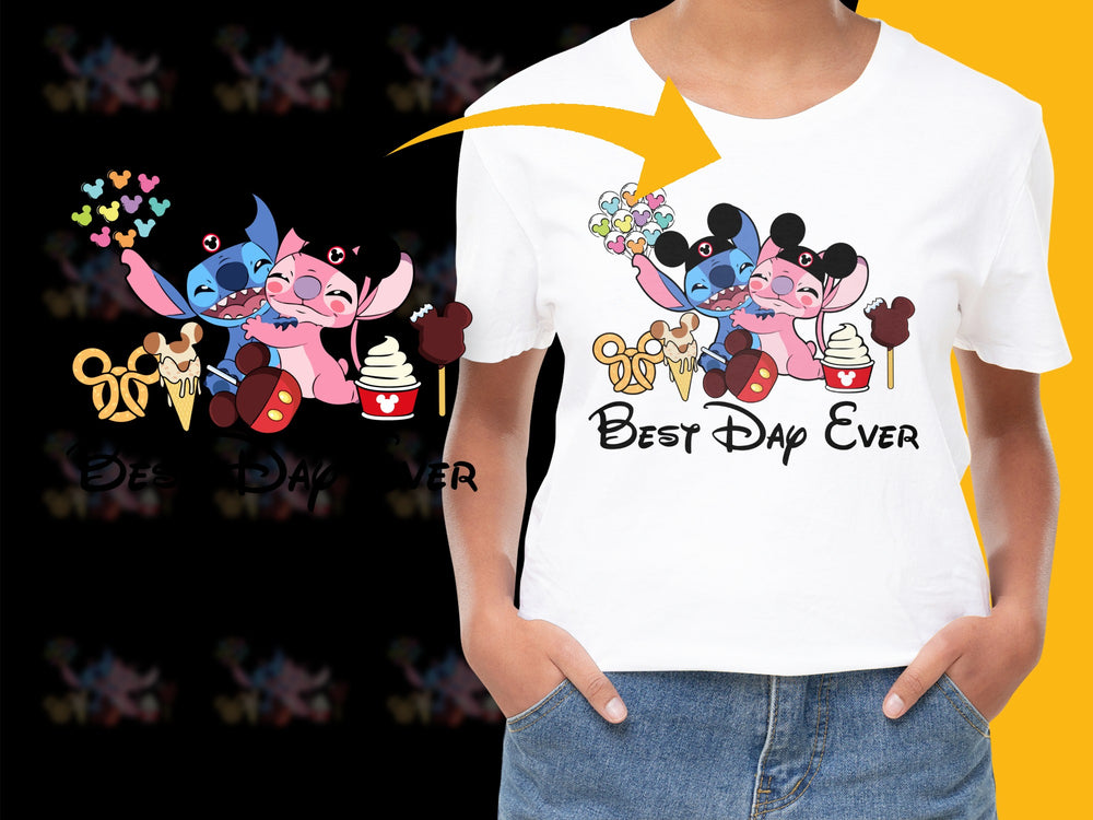 Best Dad Ever T-Shirt, Cute Cartoon Characters, Father's Day Gift, Family Apparel