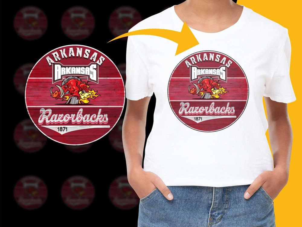 Arkansas Razorbacks T-Shirt, Vintage Logo, College Team, Sports Fan Apparel, 1871 Graphic Tee