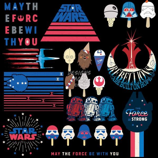 11 4th of July Movie Designs Bundle PNG designspacks