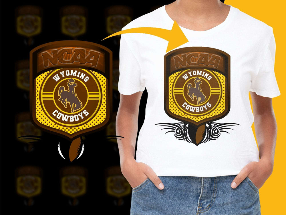 NCAA Wyoming Cowboys Graphic T-Shirt, Vintage College Sports Tee, Fan Apparel