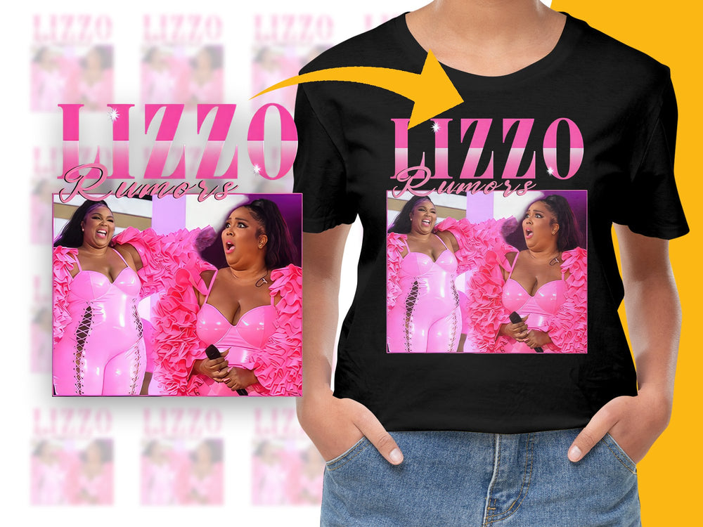 Pop Star Rumors Graphic T-Shirt, Pink Celebrity Artist Fan Tee, Trendy Music Merch, Vibrant Photo Print Top