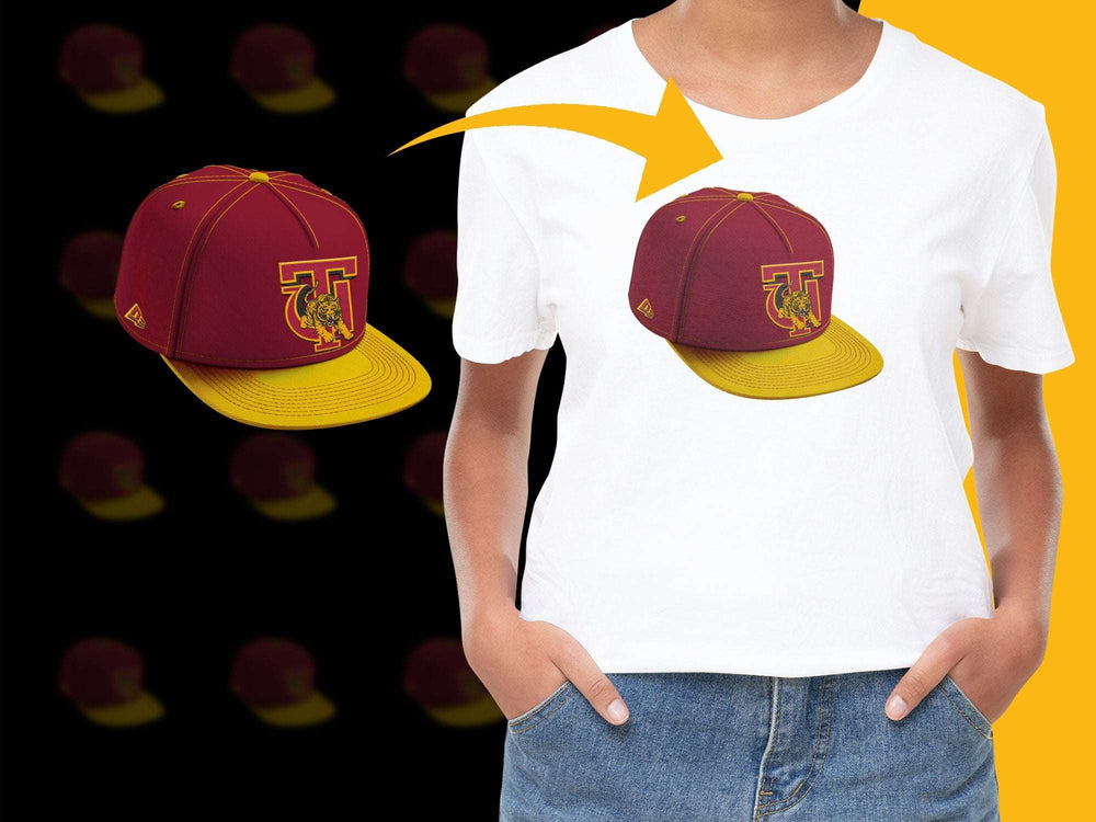Stylish Maroon and Yellow Baseball Cap, Adjustable Snapback Hat, Trendy Summer Sports Cap
