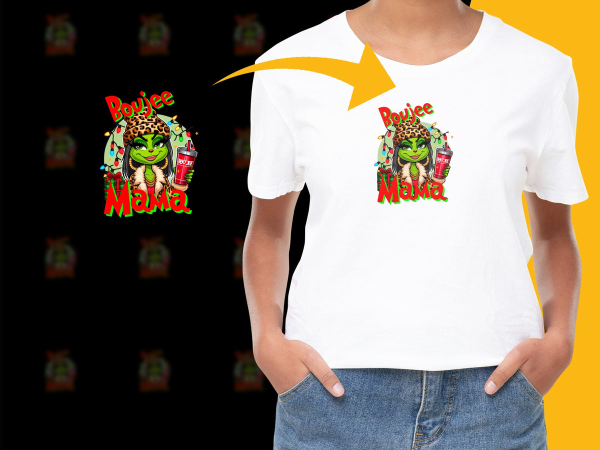 Women's Boyjee Mama Graphic T-Shirt, Trendy Funky Style, Bright Colorful Tee, Casual Fashion Top