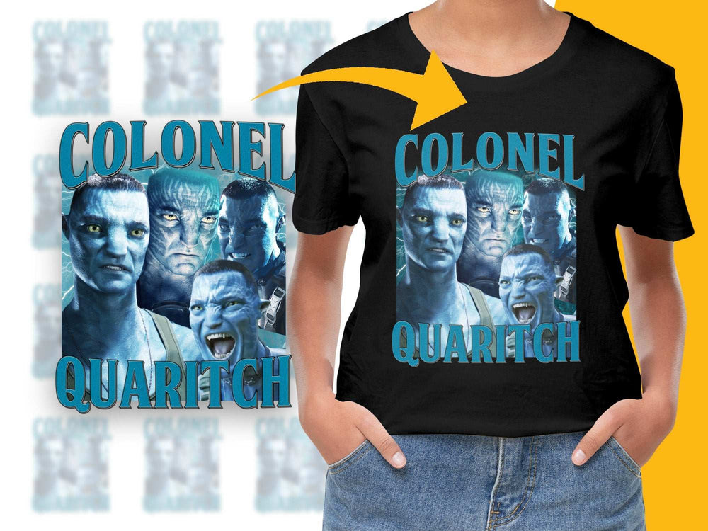 Colonel Quaritch Avatar Movie Graphic T-Shirt, Sci-Fi Film Character Tee, Fan Merchandise, Unisex Cotton Shirt