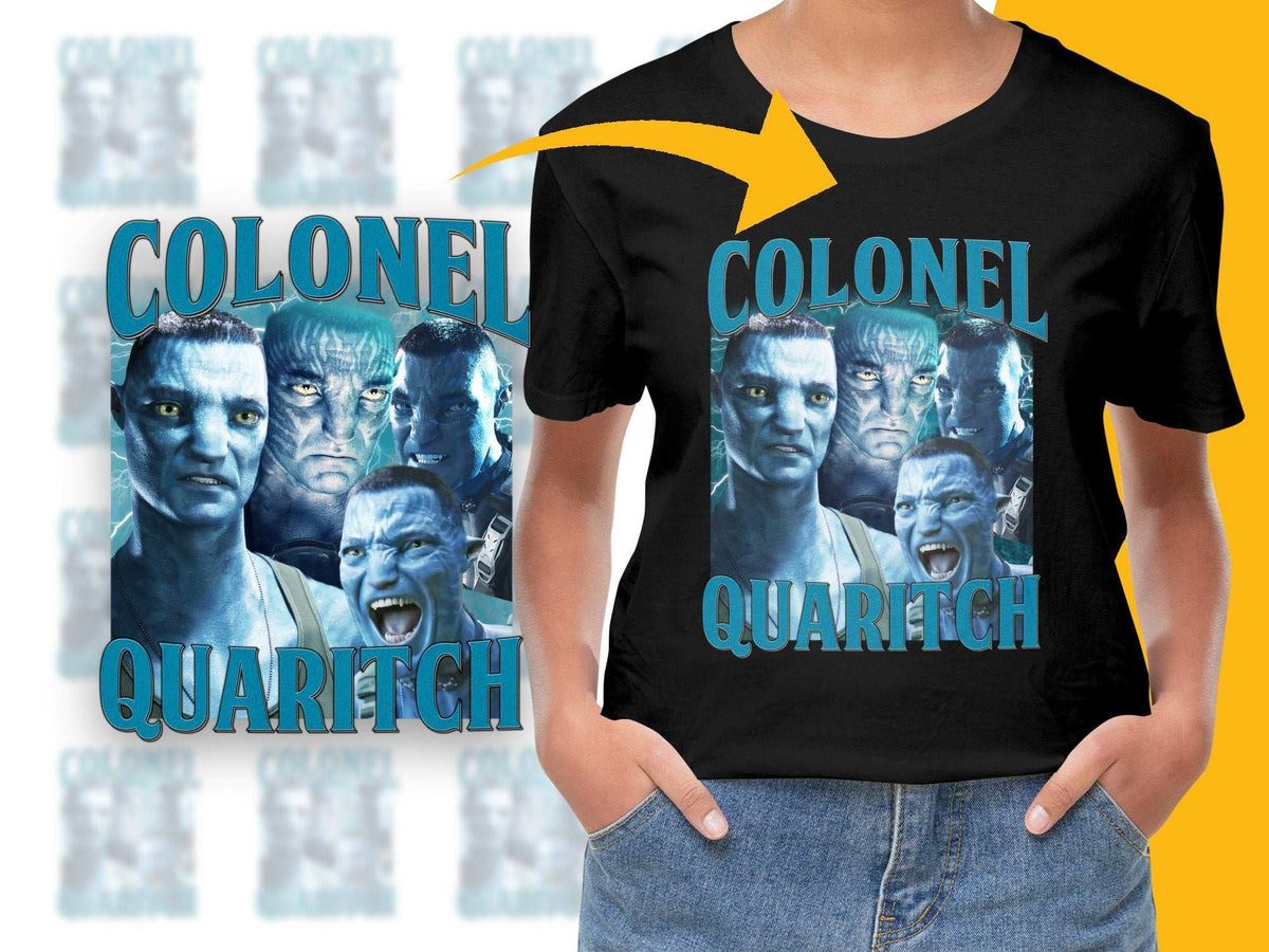 Colonel Quaritch Avatar Movie Graphic T-Shirt, Sci-Fi Film Character Tee, Fan Merchandise, Unisex Cotton Shirt