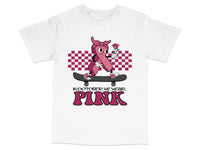 Load image into Gallery viewer, Pink Octopus Skateboarding T-Shirt, Cute Octopus Graphic Tee, Checkerboard Pattern, Unisex Casual Wear